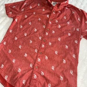 Urban Pipeline Red Patterned Casual Shirt